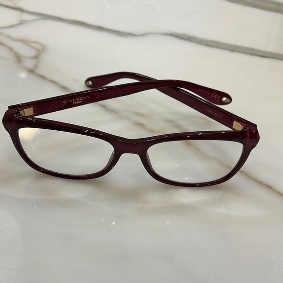 Givenchy Burgundy Color Glasses—RX Or Reading—Beautiful Frames in Excellent Con. - Picture 2 of 12